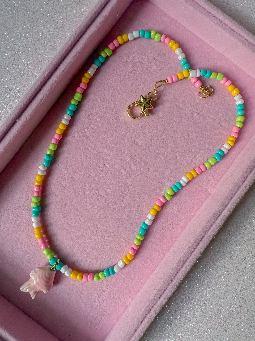 Colorful Fish Beaded Necklace