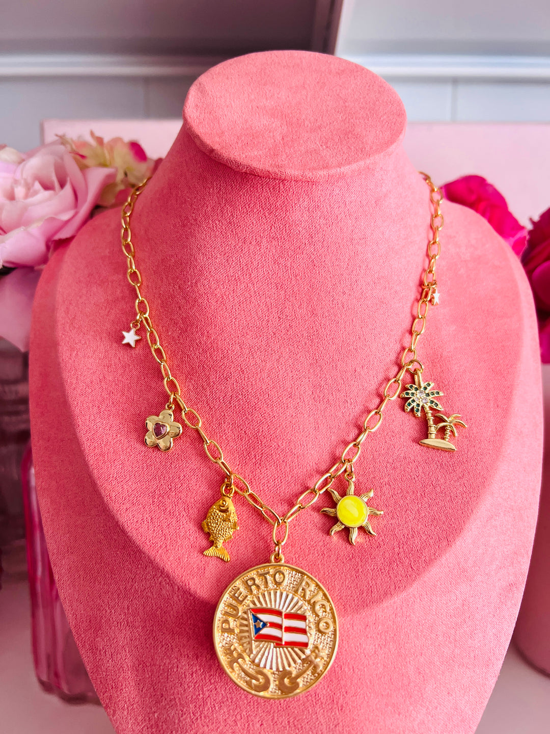 Puerto Rico Charm Necklace
