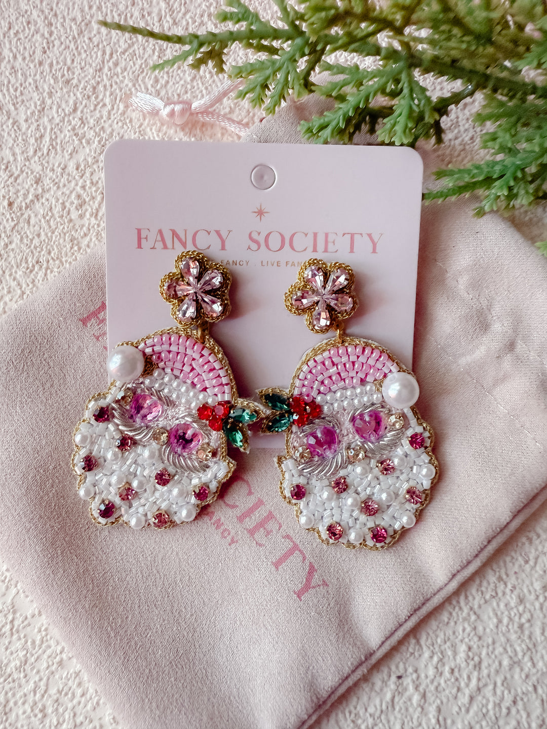 Santa Loves Christmas Earrings
