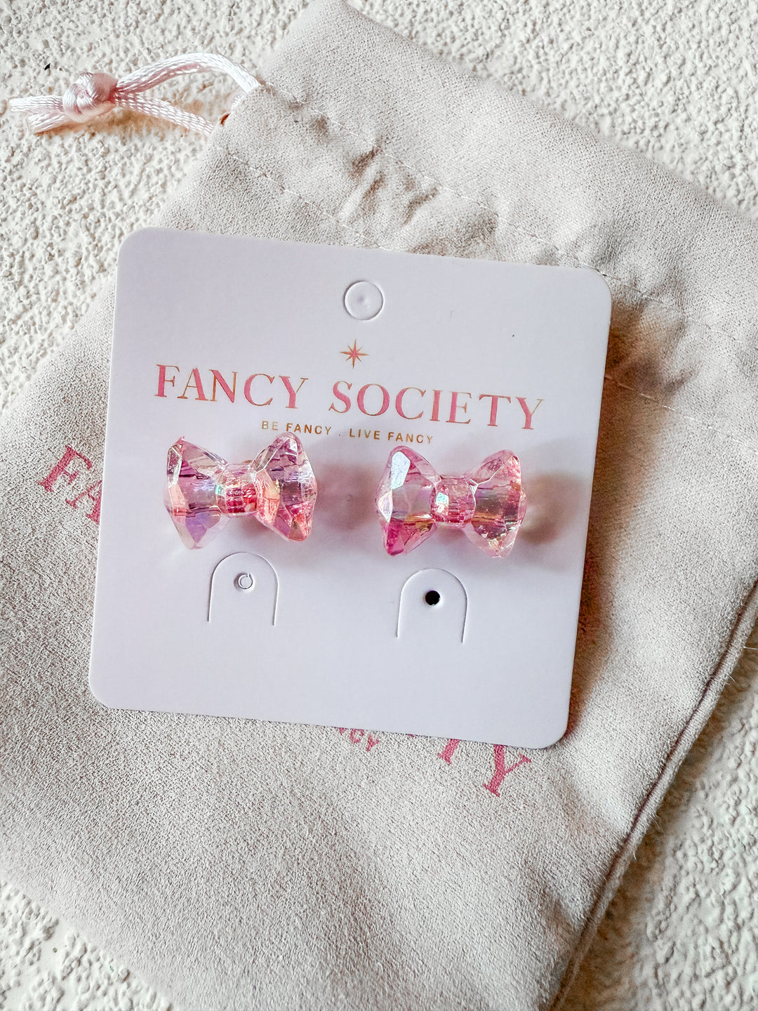 Little Pink Bow Earrings