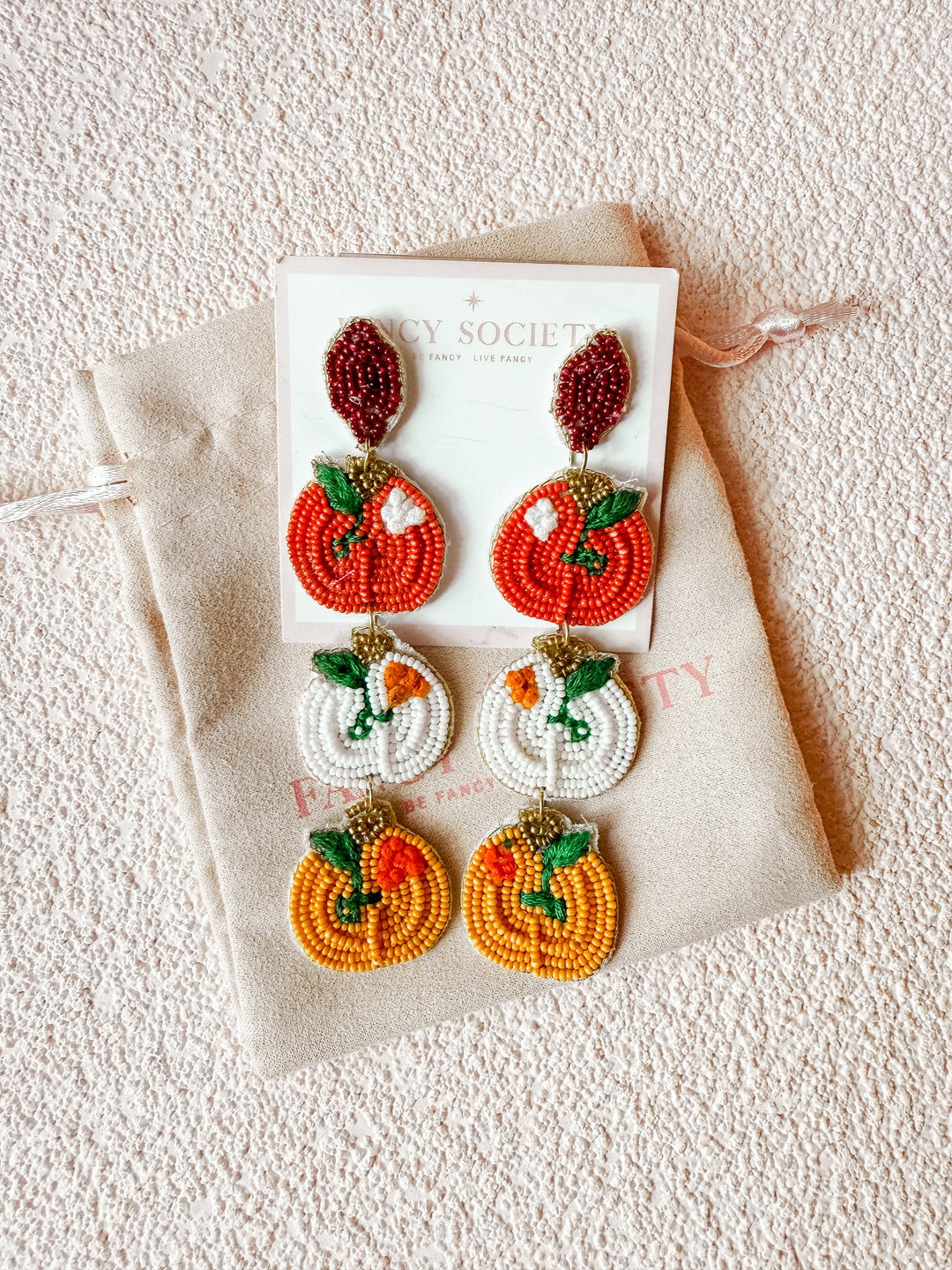 Fall Pumpkins Drop Earrings
