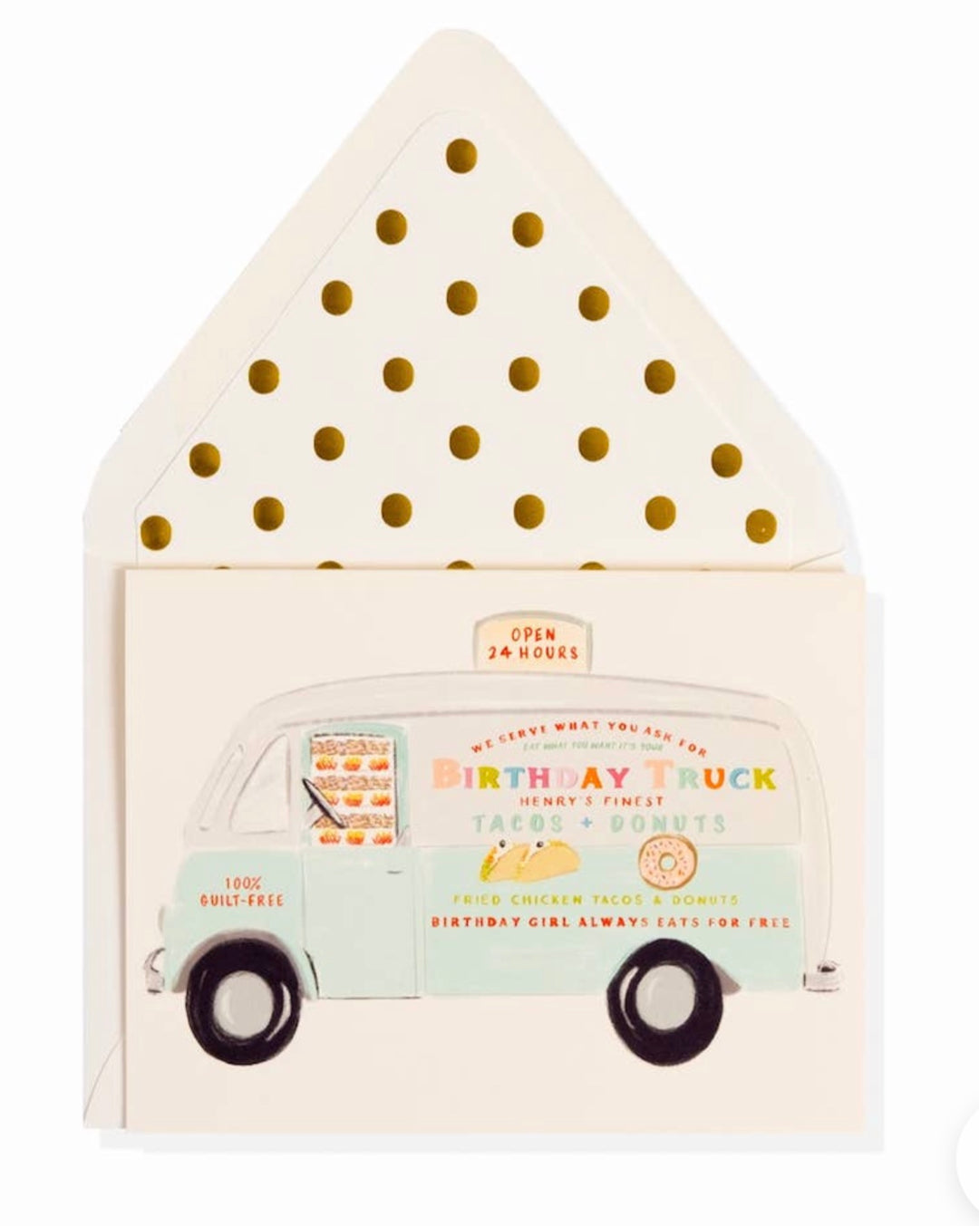 Birthday Donut and Taco Truck Card