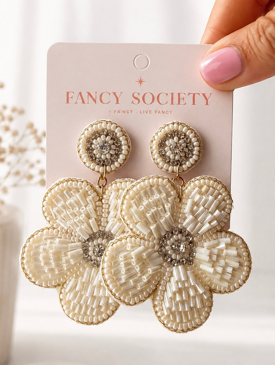 Wedding Flower Earrings