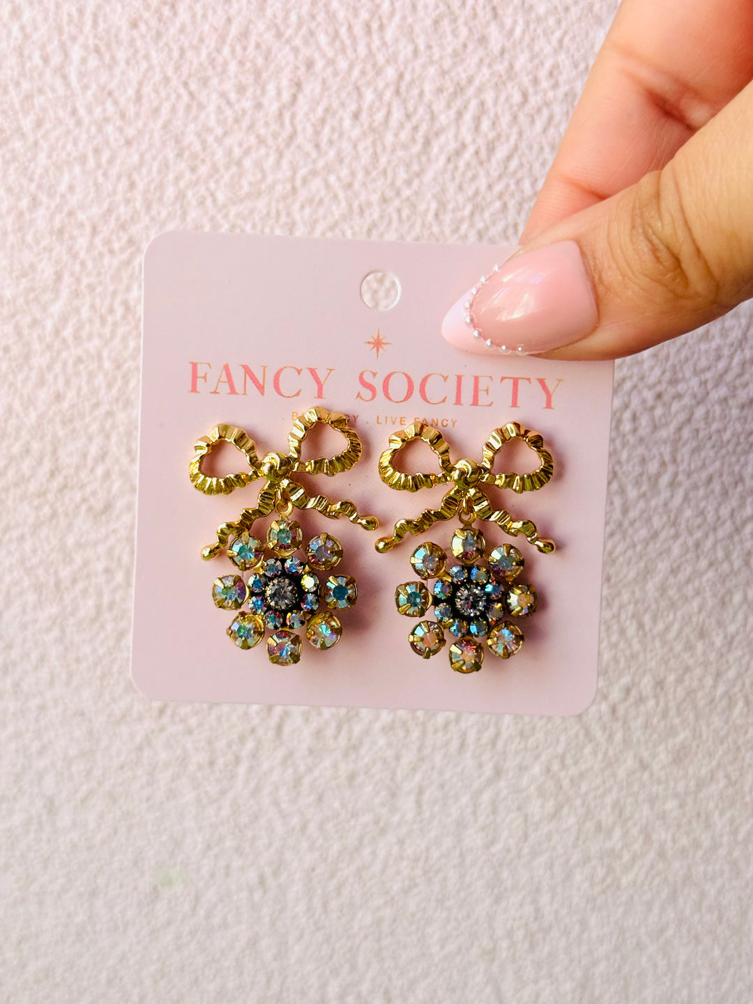 Merry Flower Earrings Aurora Borealis