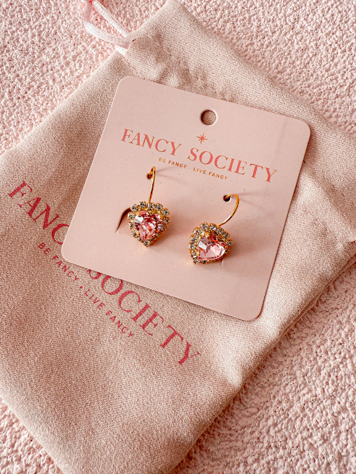 Heart Sparkle Little Hoop Earrings