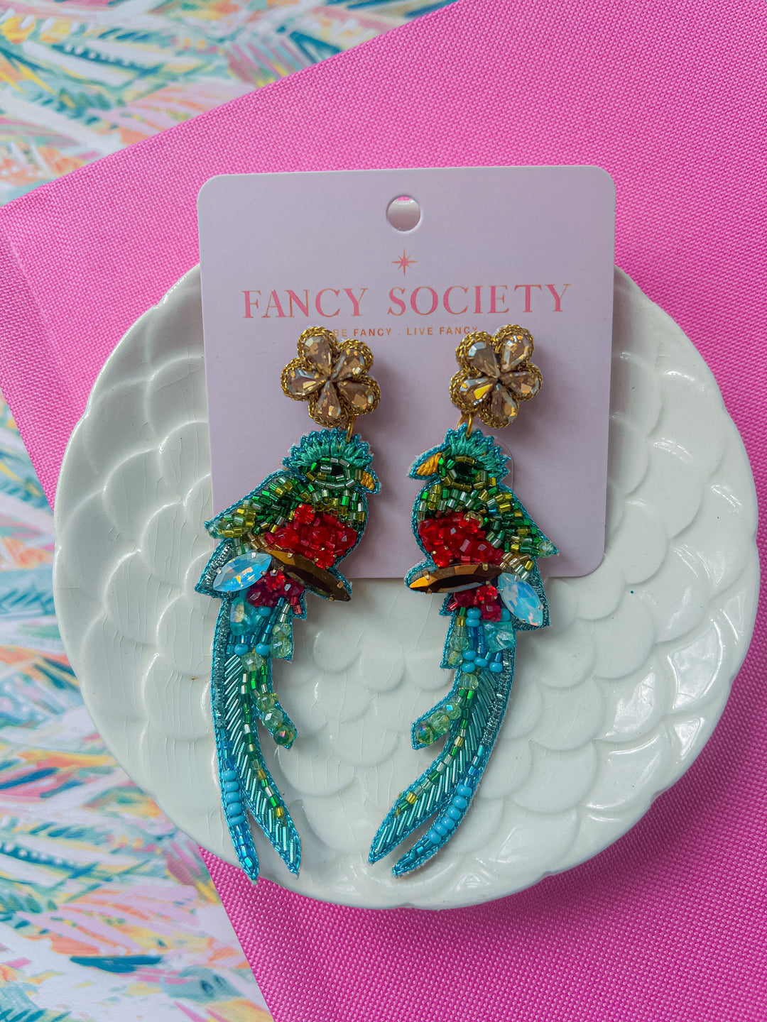 Guatemala Quetzal Earrings