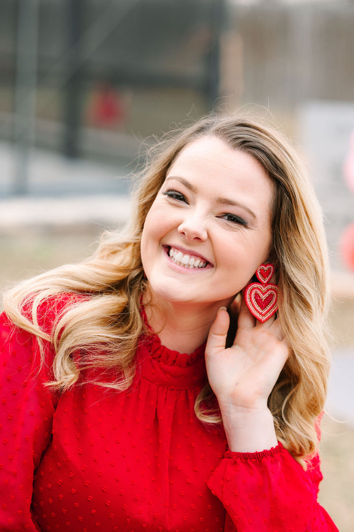 Double Heart Ombre Earrings