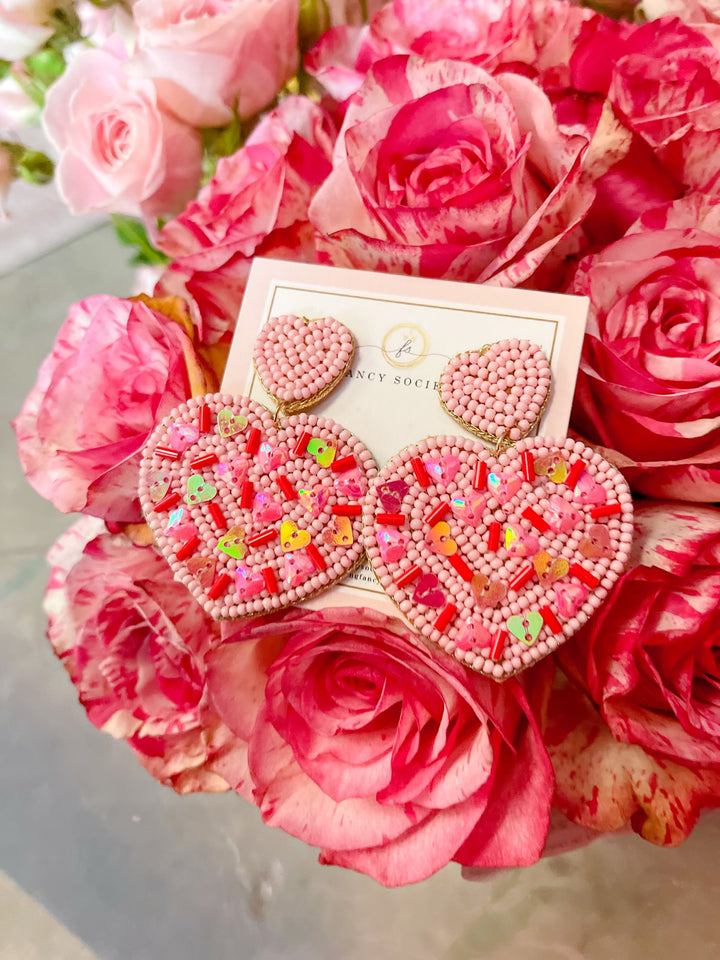 Confetti Heart Earrings