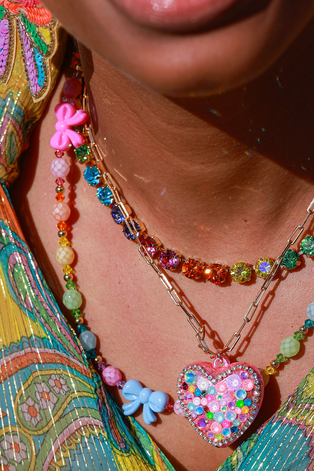 Live Colorfully Crystal Necklace