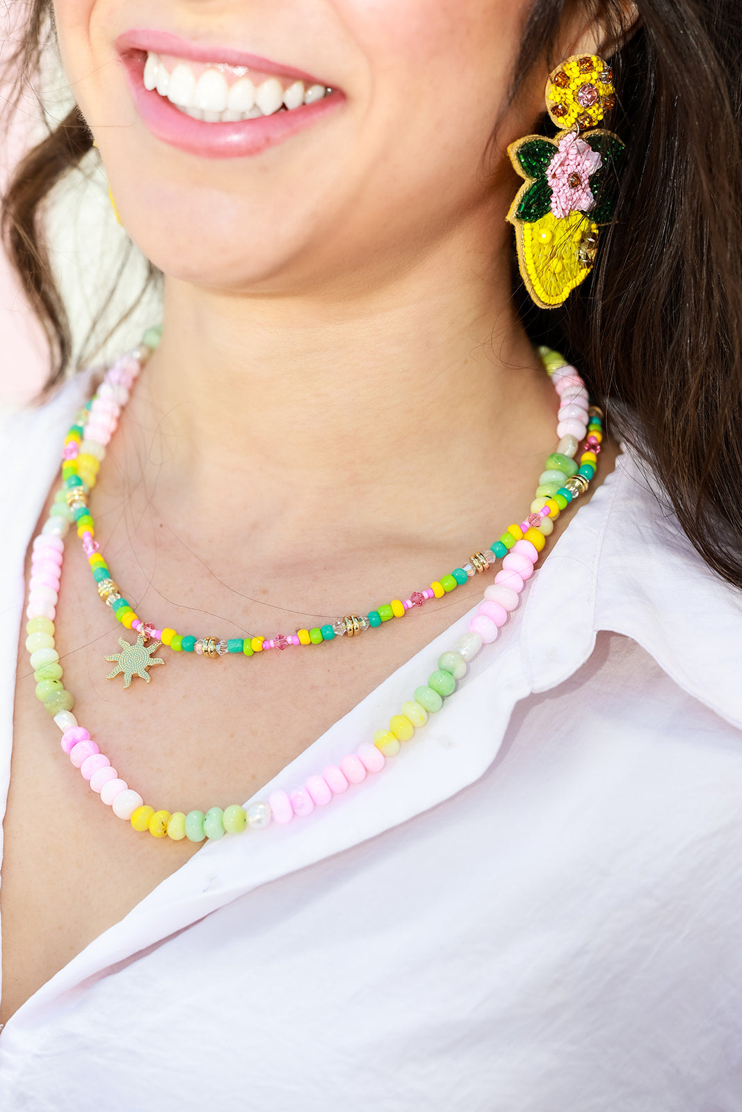 Squeeze the day in Pink Earrings