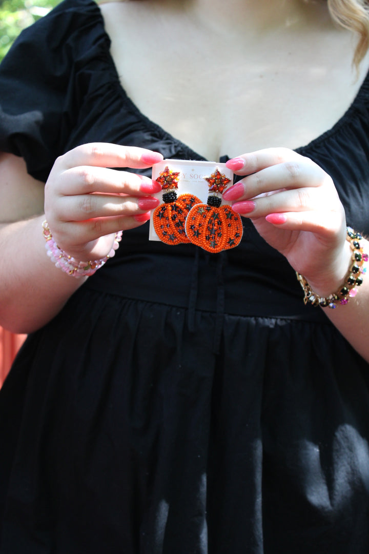 Starry Pumpkin Earrings