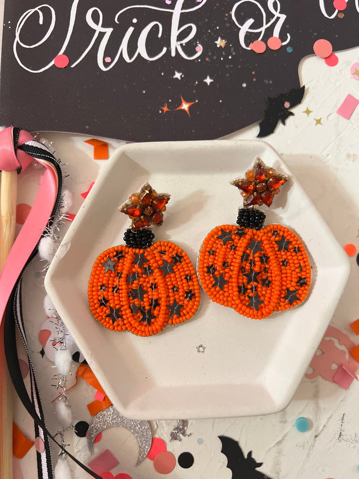 Starry Pumpkin Earrings