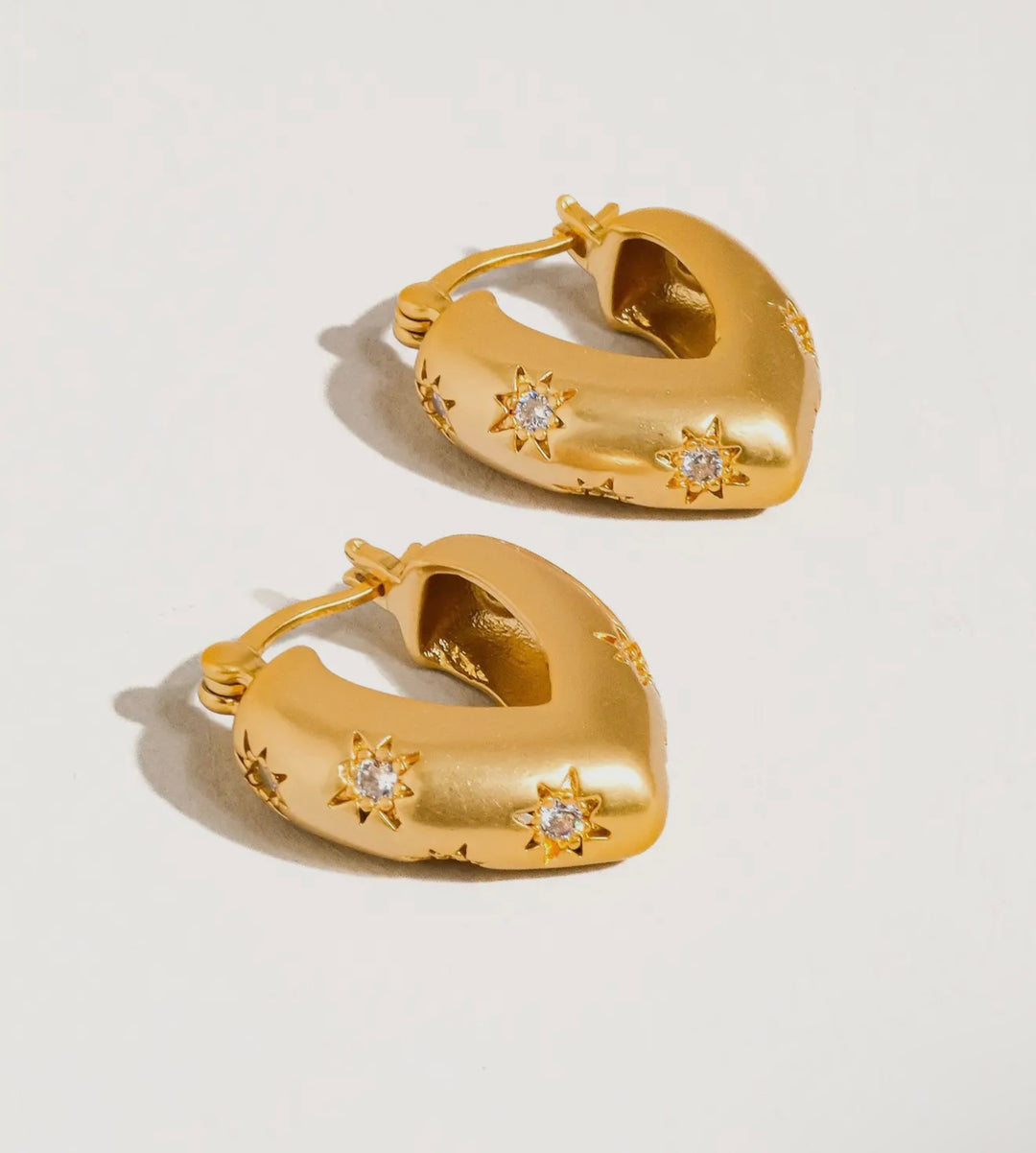 Heart Star Hoop Earrings