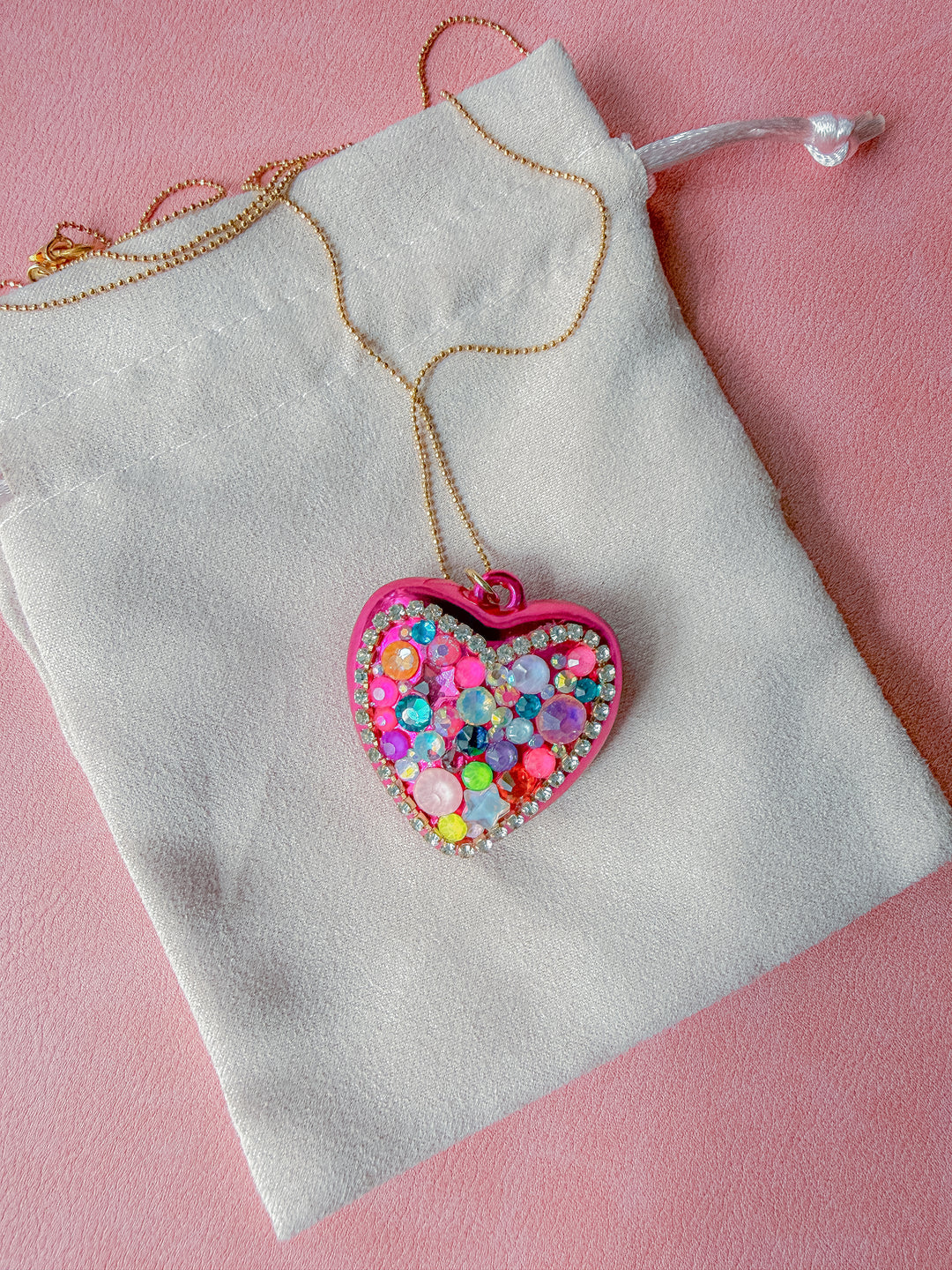 Color Burst Heart Necklace