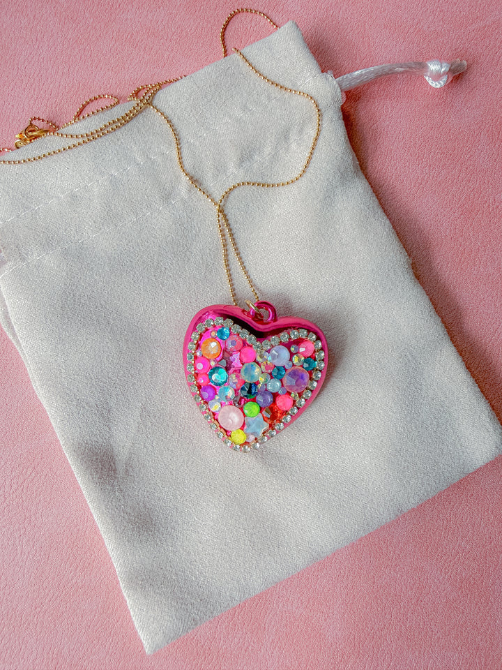 Color Burst Heart Necklace