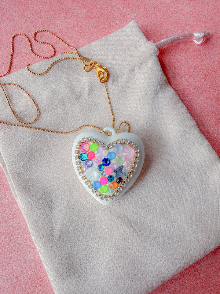 Color Burst Heart Necklace