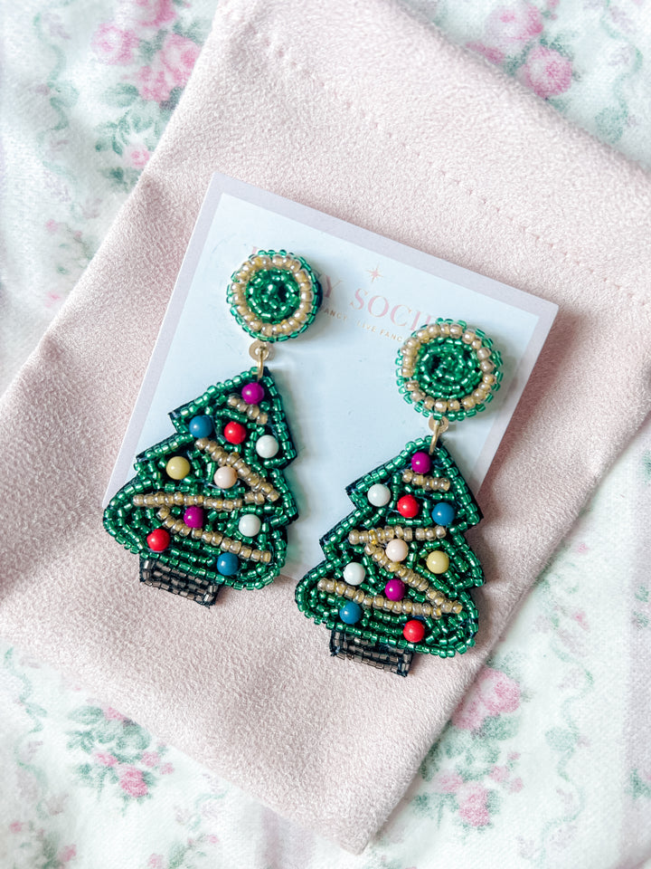 Small Christmas Tree Earrings
