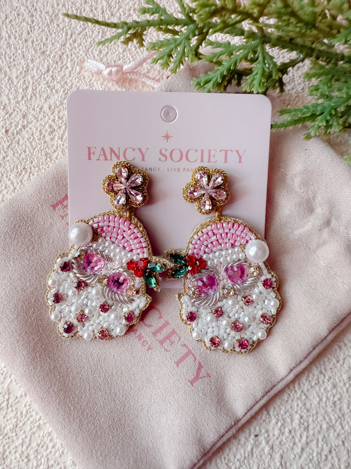 Santa Loves Christmas Earrings