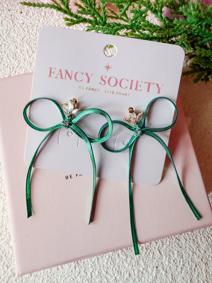 Lover Bow Festive Bow Earrings