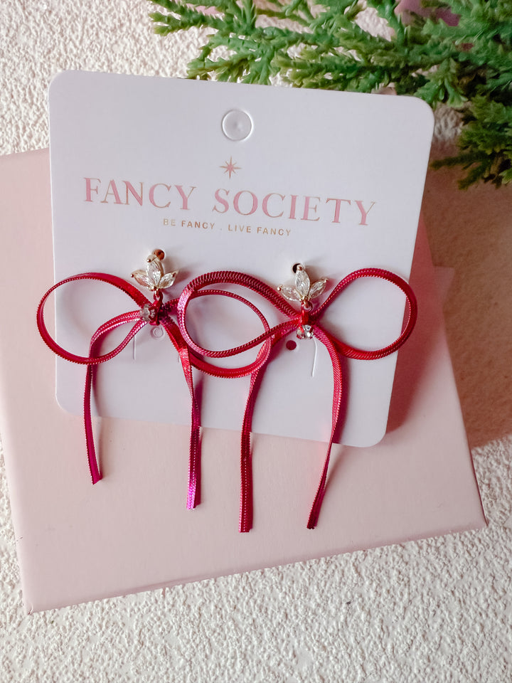 Lover Bow Festive Bow Earrings