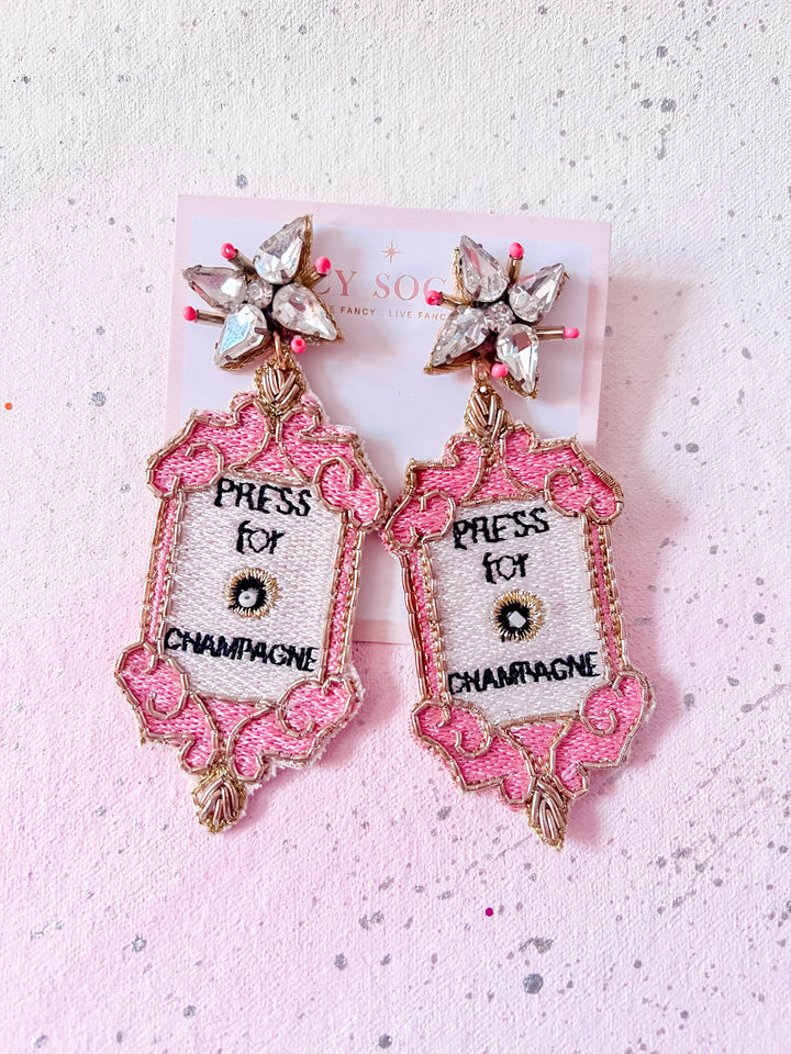 Press for Champagne Earrings