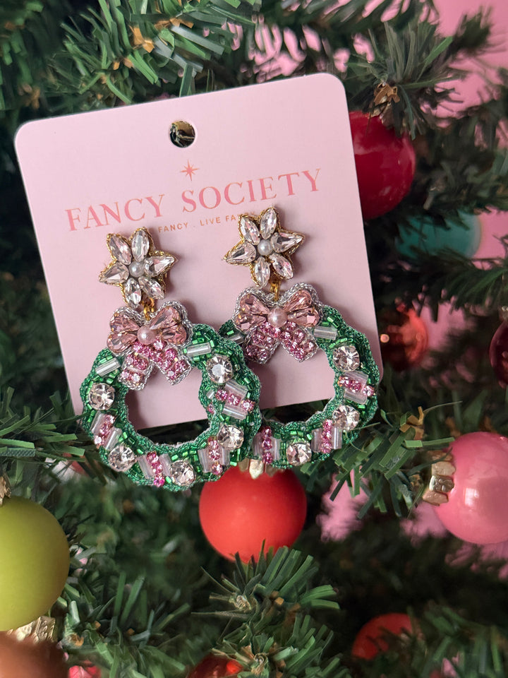 Christmas Wreath Earrings