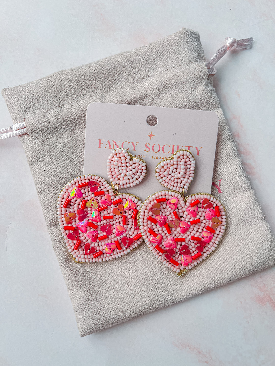 Confetti Heart Earrings