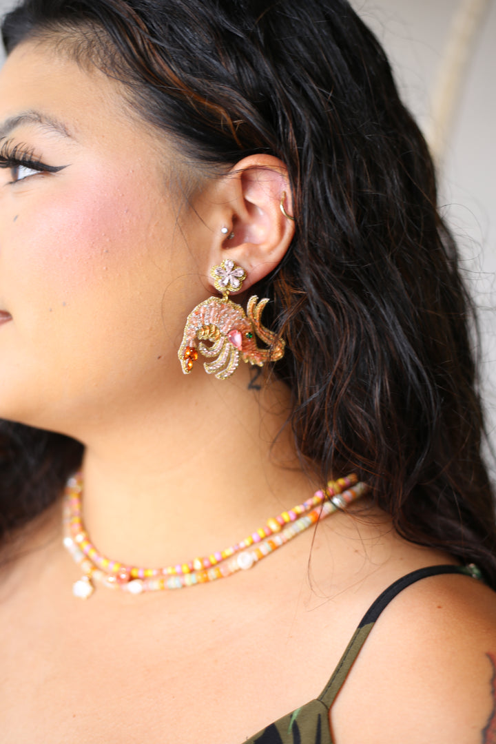 Fancy Shrimp Earrings