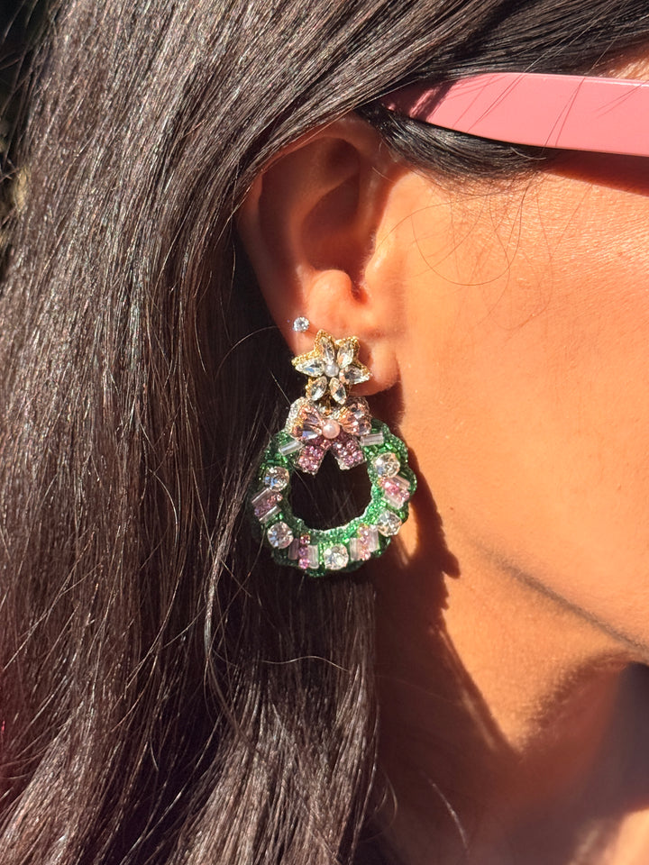 Christmas Wreath Earrings
